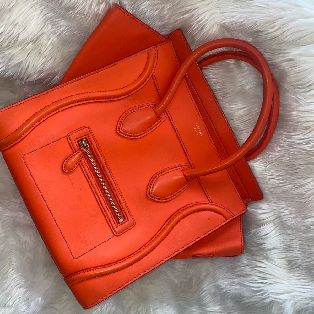 PRE-OWNED CELINE SMOOTH CALFSKIN MINI LUGGAGE